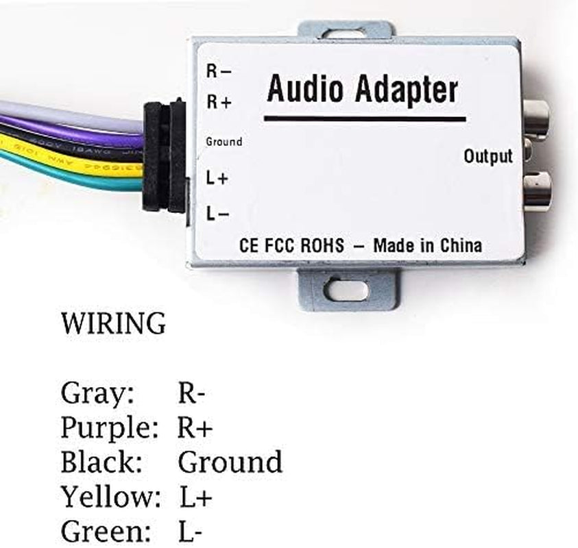Car Stereo Audio Speak Signal Hi-Low Converter for Auto Amp Subwoofer Amplifier CD Player High to Low Adapter Audio Amp Converter