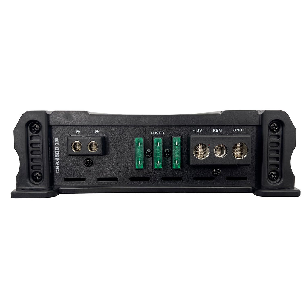 Cobalt CBA4500.1D Monoblock 1-Channel Class D Amplifier for Car Subwoofer, 4500W Max, 1200W RMS, 1/2/4 Ohm Stable, Adjustable Low Pass with Bass Boost, MOSFET Power Supply, Bass Knob Included