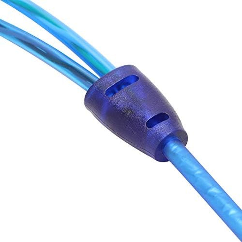 RCA Y Adapter Connector 1 Female to 2 Male, Car Audio RCA Splitter Adapter Cable, Blue (2 Pack)