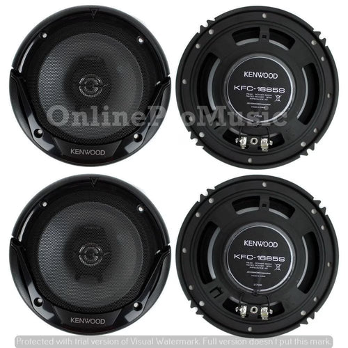 4) New  KFC-1666S 6.5 Inch 600 Watt 2-Way Car Audio Door Coaxial Speakers