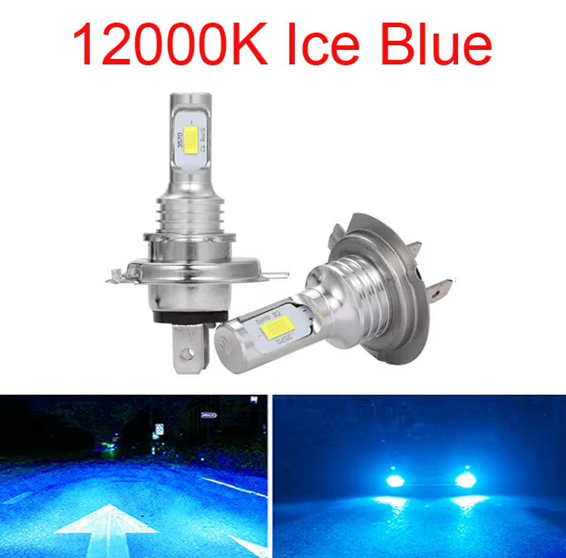 2Pcs H7 CSP Mini LED H4 H1 H11 Car Headlight Bulbs H8 HB3 HB4 9005 9006 Led Canbus 100W 20000LM 6000K 12V 24V Auto Fog Lights