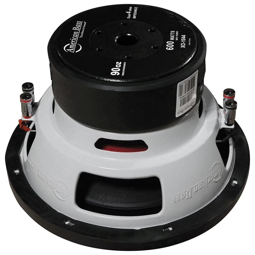 XO 1044 10 Inch Dual 4 Ohm Voice Coil 600 Watt Subwoofer