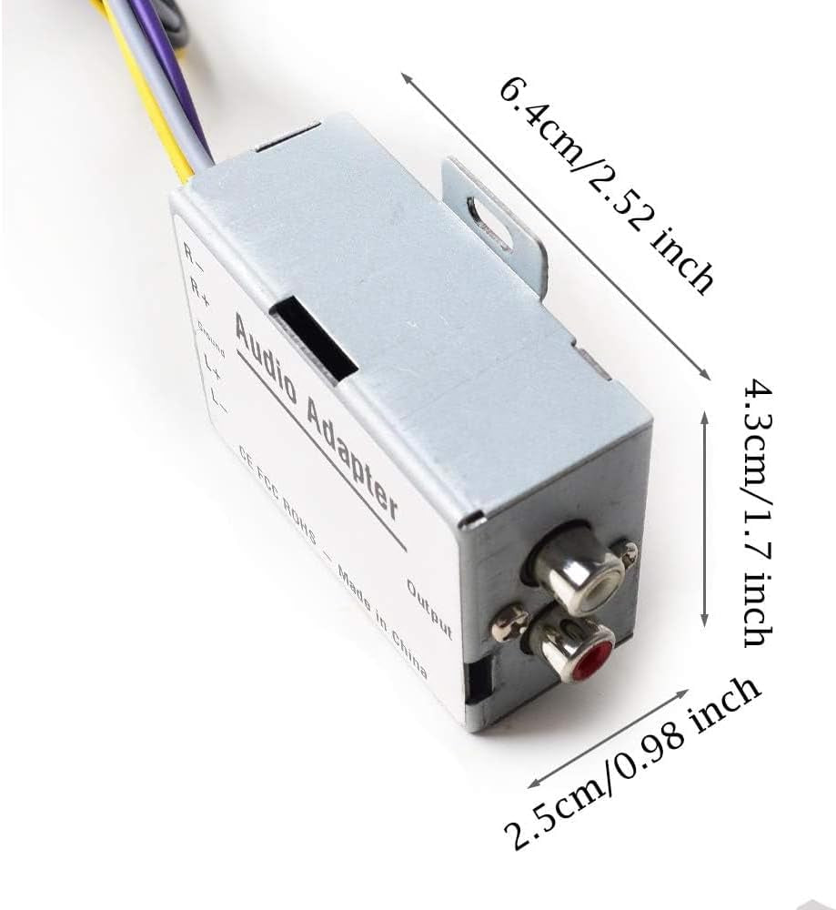 Car Stereo Audio Speak Signal Hi-Low Converter for Auto Amp Subwoofer Amplifier CD Player High to Low Adapter Audio Amp Converter