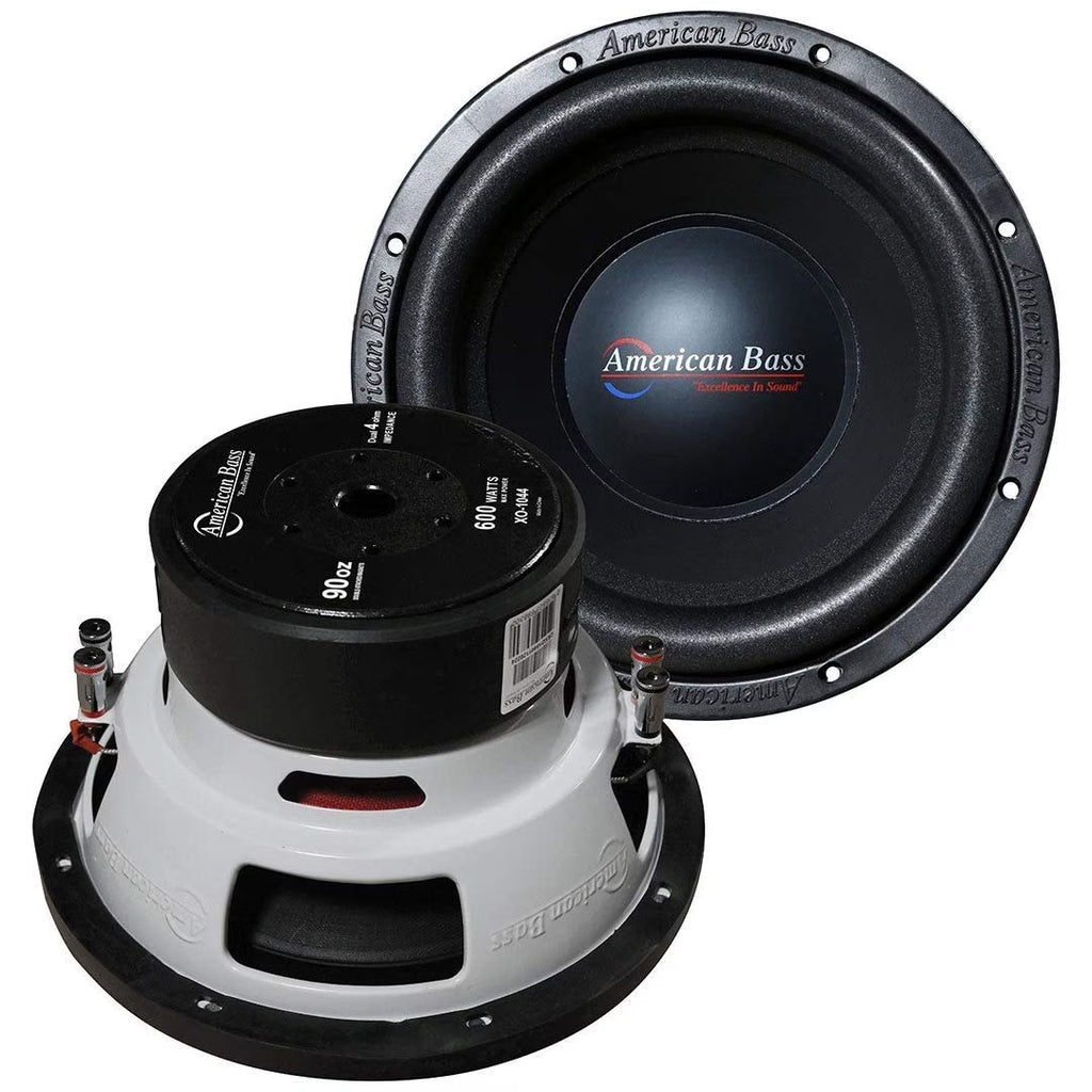 XO 1044 10 Inch Dual 4 Ohm Voice Coil 600 Watt Subwoofer