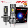 110W Turbo H7 LED CANBUS Lights 30000LM H4 H11 9005 9006 HB3 HB4 Mini Lamp 7035 CSP Wireless Car Headlight Bulbs with Fan