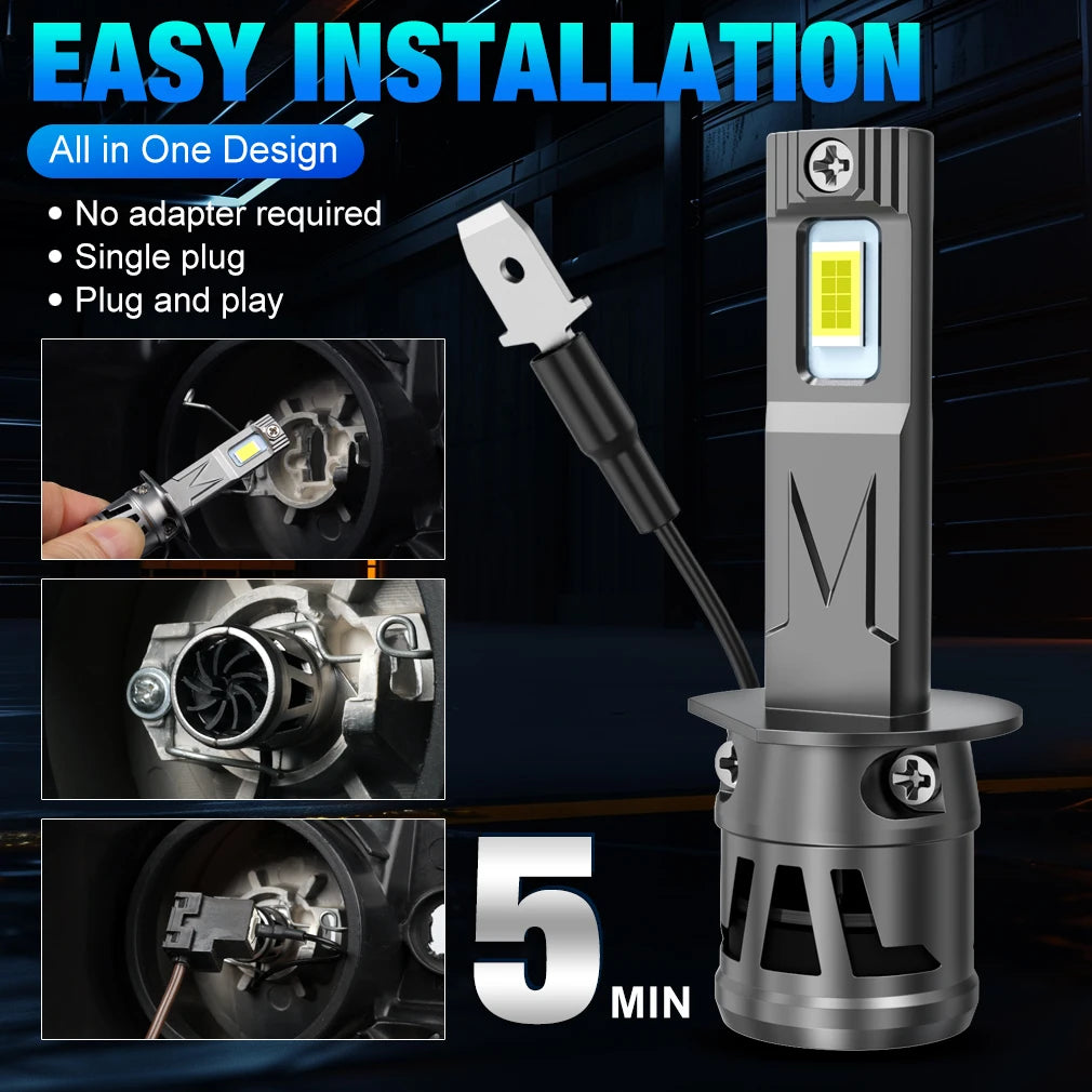 XSTORM H1 H3 H7 H11 LED Car Headlight Bulbs HB3 9005 HB4 9006 for Car Headlamp Auto Fog Lamps Turbo Automobile 6500K 12V