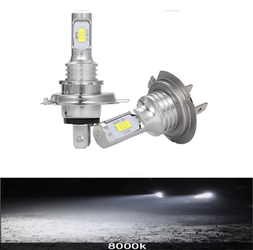 2Pcs H7 CSP Mini LED H4 H1 H11 Car Headlight Bulbs H8 HB3 HB4 9005 9006 Led Canbus 100W 20000LM 6000K 12V 24V Auto Fog Lights