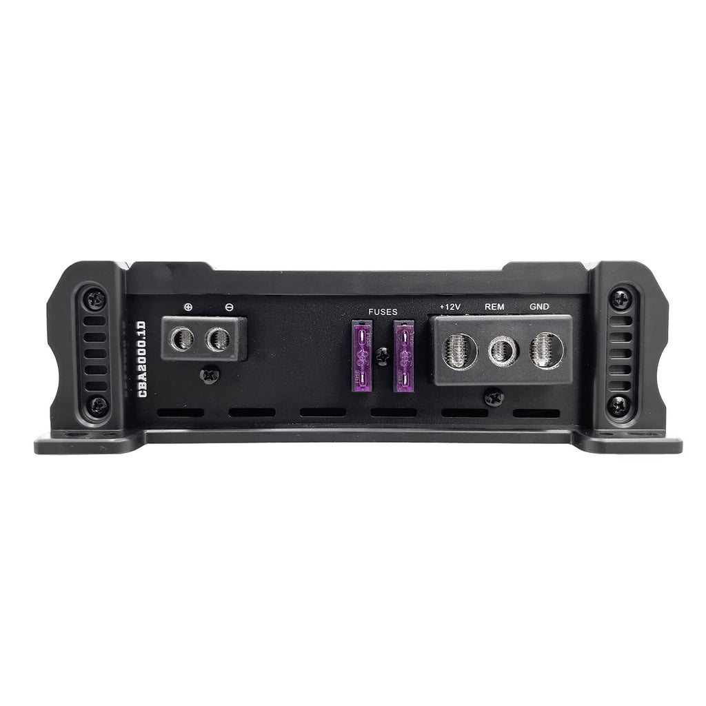 Cobalt CBA2000.1D Monoblock 1-Channel Class D Amplifier for Car Subwoofer, 2000W Max, 500W RMS, 1/2/4 Ohm Stable, Adjustable Low Pass with Bass Boost, MOSFET Power Supply, Bass Knob Included