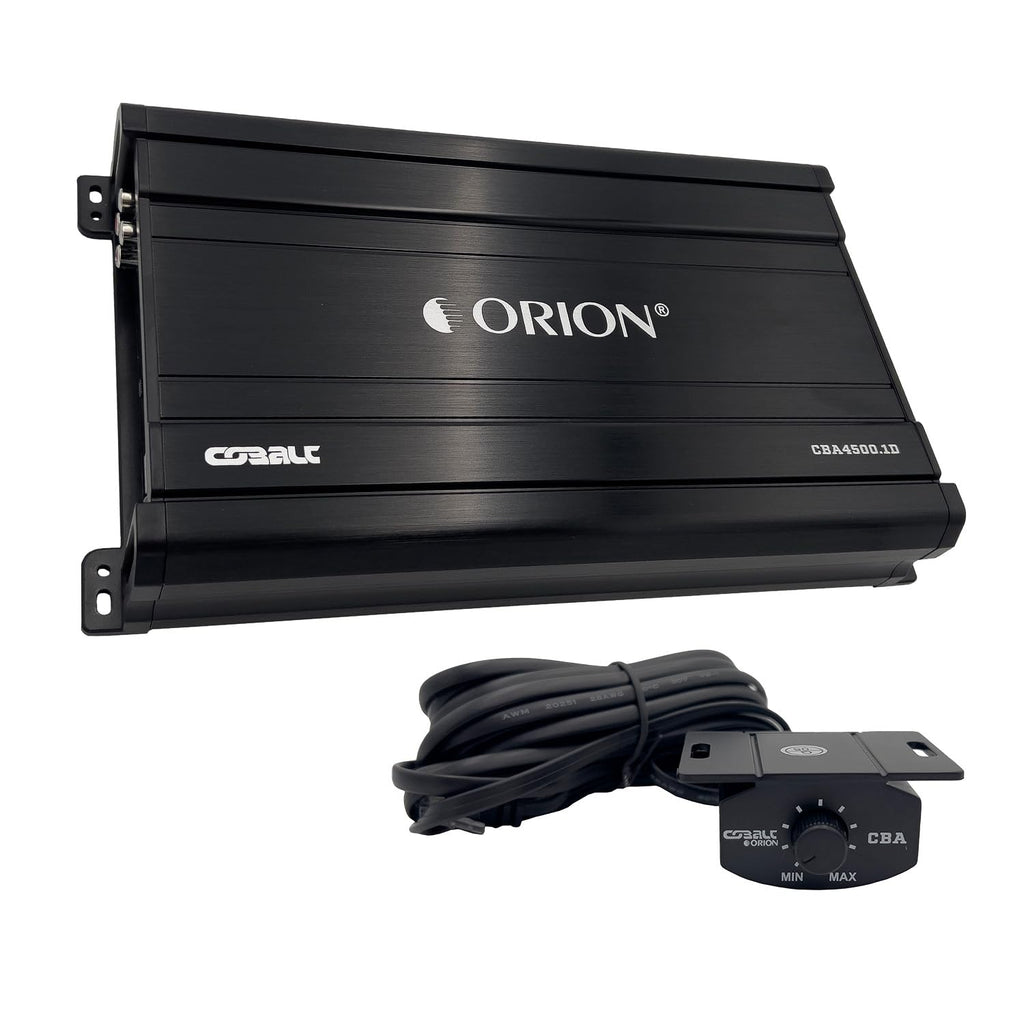 Cobalt CBA4500.1D Monoblock 1-Channel Class D Amplifier for Car Subwoofer, 4500W Max, 1200W RMS, 1/2/4 Ohm Stable, Adjustable Low Pass with Bass Boost, MOSFET Power Supply, Bass Knob Included