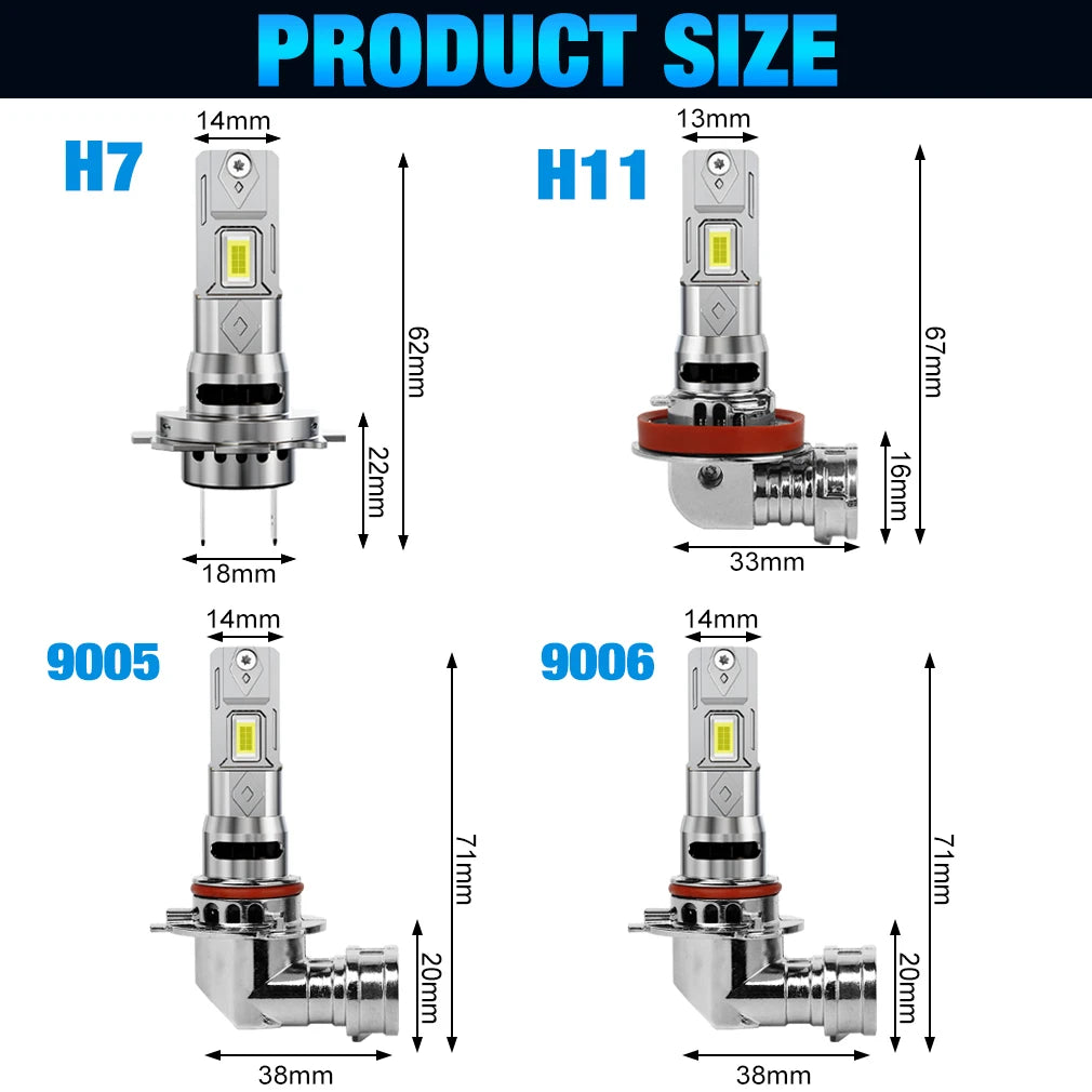 XSTORM H1 H3 H7 H11 LED Car Headlight Bulbs HB3 9005 HB4 9006 for Car Headlamp Auto Fog Lamps Turbo Automobile 6500K 12V