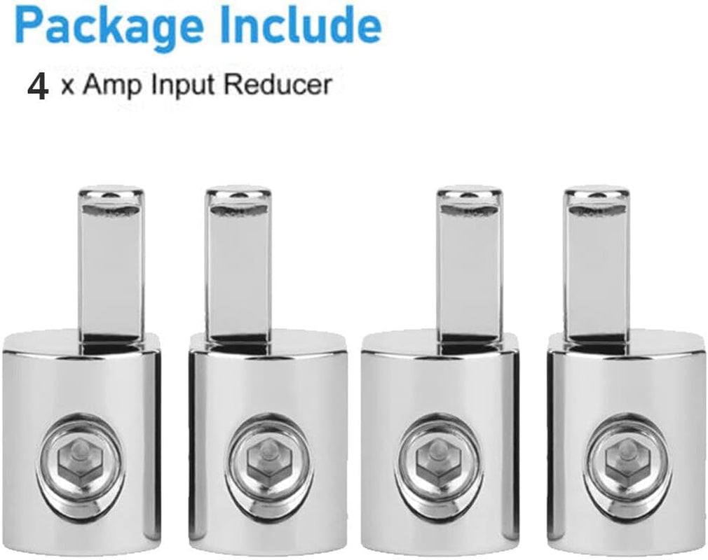 4Pcs 1/0 Gauge to 4 Gauge Pin AWG Power Wire Reducer Car Audio Amp Terminal