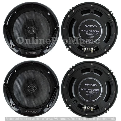 4) New  KFC-1666S 6.5 Inch 600 Watt 2-Way Car Audio Door Coaxial Speakers