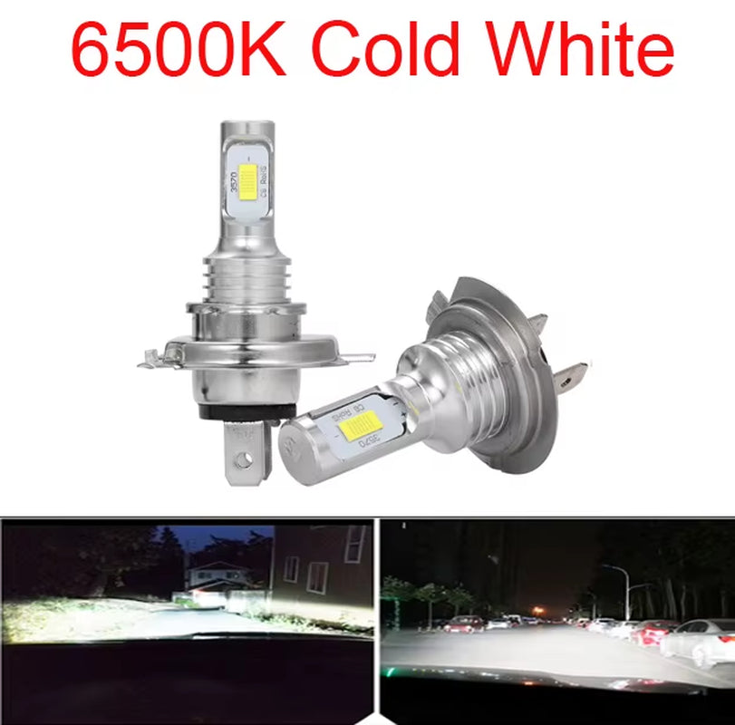 2Pcs H7 CSP Mini LED H4 H1 H11 Car Headlight Bulbs H8 HB3 HB4 9005 9006 Led Canbus 100W 20000LM 6000K 12V 24V Auto Fog Lights